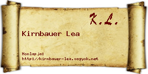 Kirnbauer Lea névjegykártya